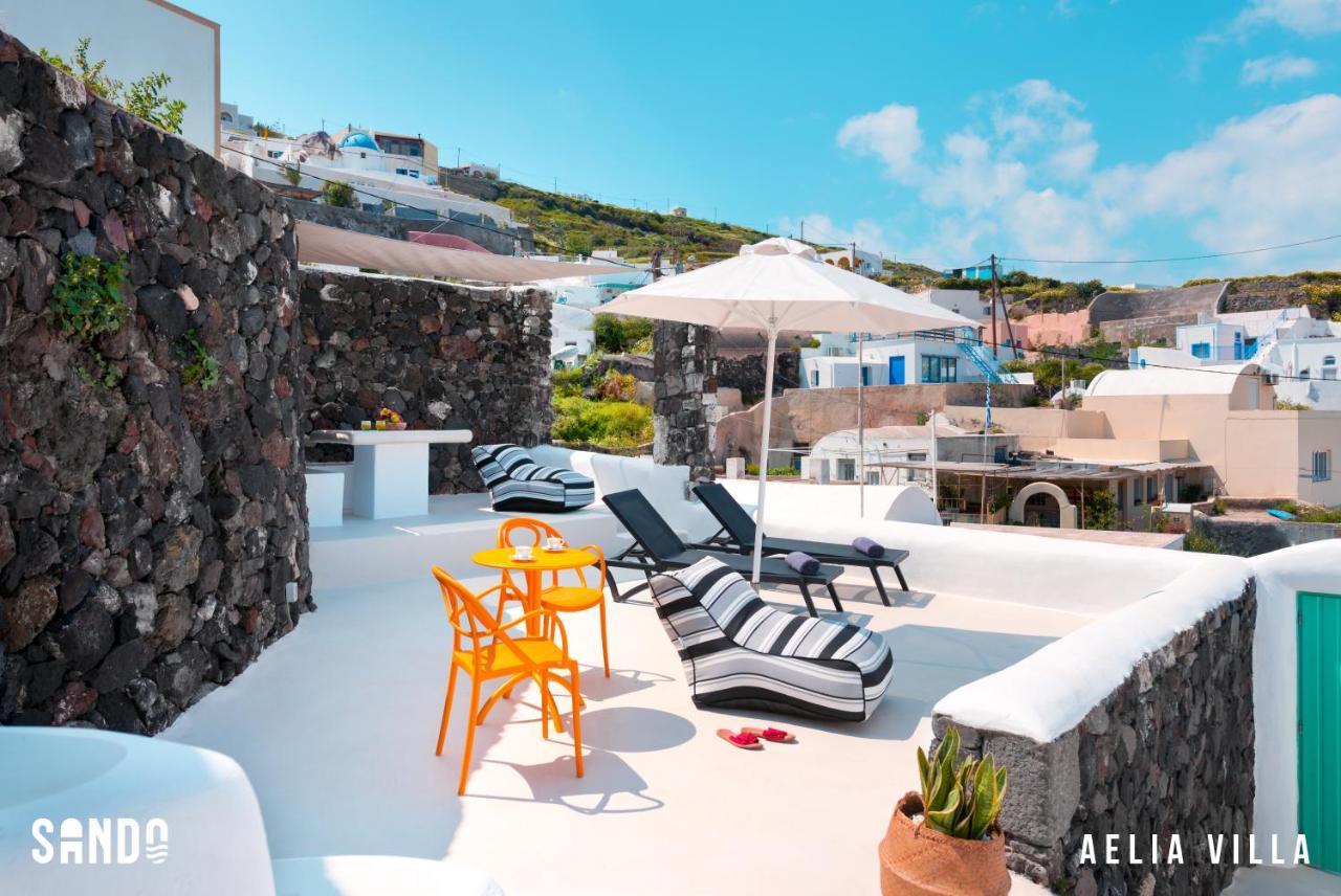 Sando Traditional Cave Villas With Jacuzzi And Sea View Vourvoúlos 外观 照片