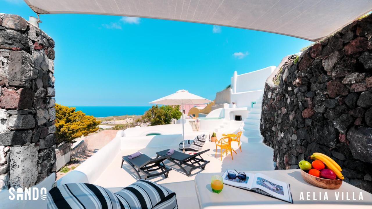 Sando Traditional Cave Villas With Jacuzzi And Sea View Vourvoúlos 外观 照片