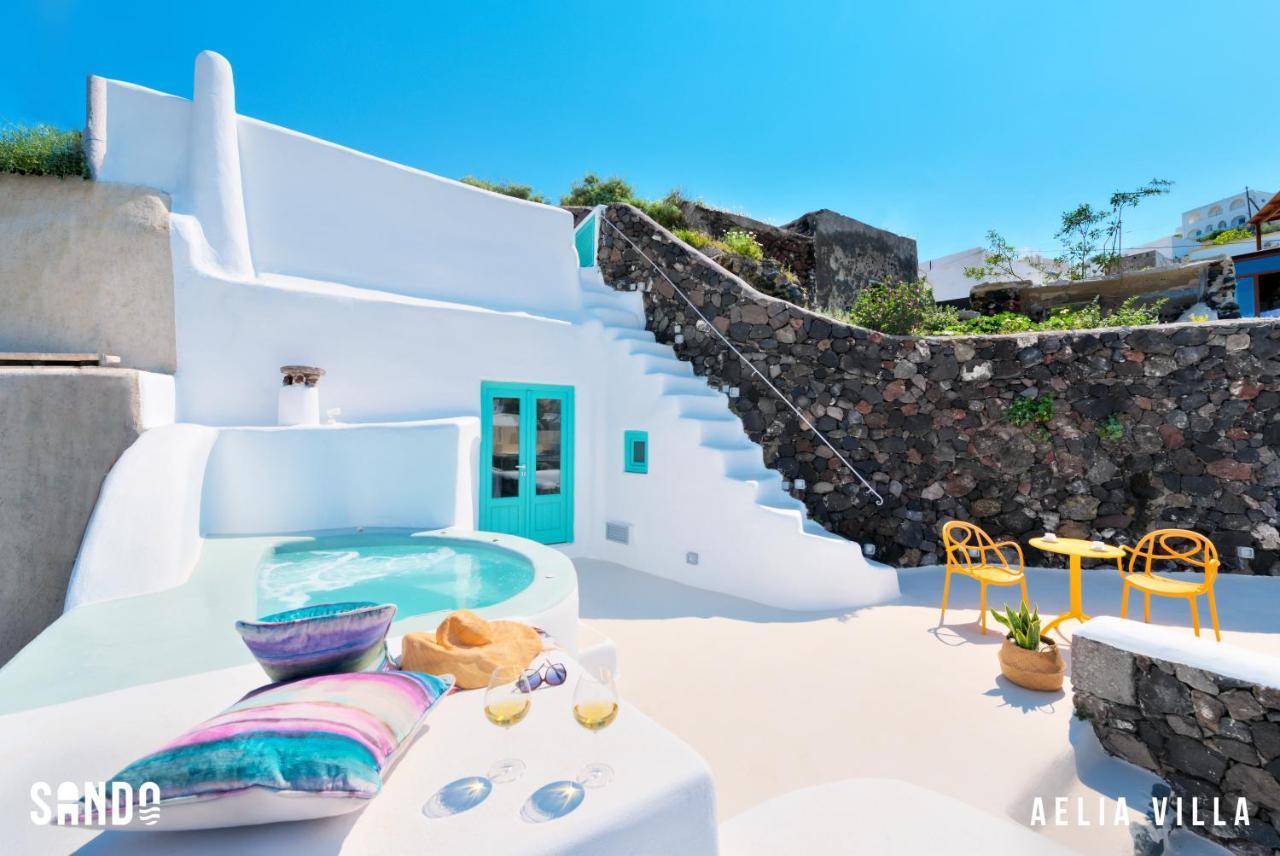 Sando Traditional Cave Villas With Jacuzzi And Sea View Vourvoúlos 外观 照片