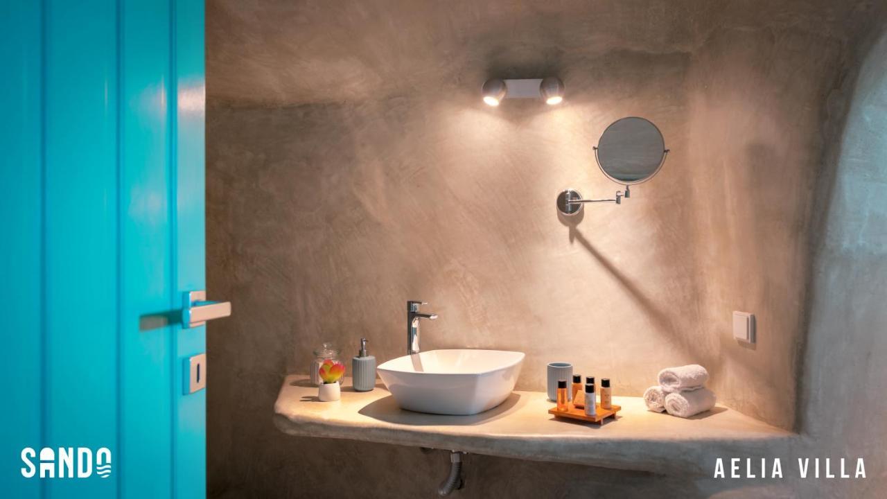 Sando Traditional Cave Villas With Jacuzzi And Sea View Vourvoúlos 外观 照片