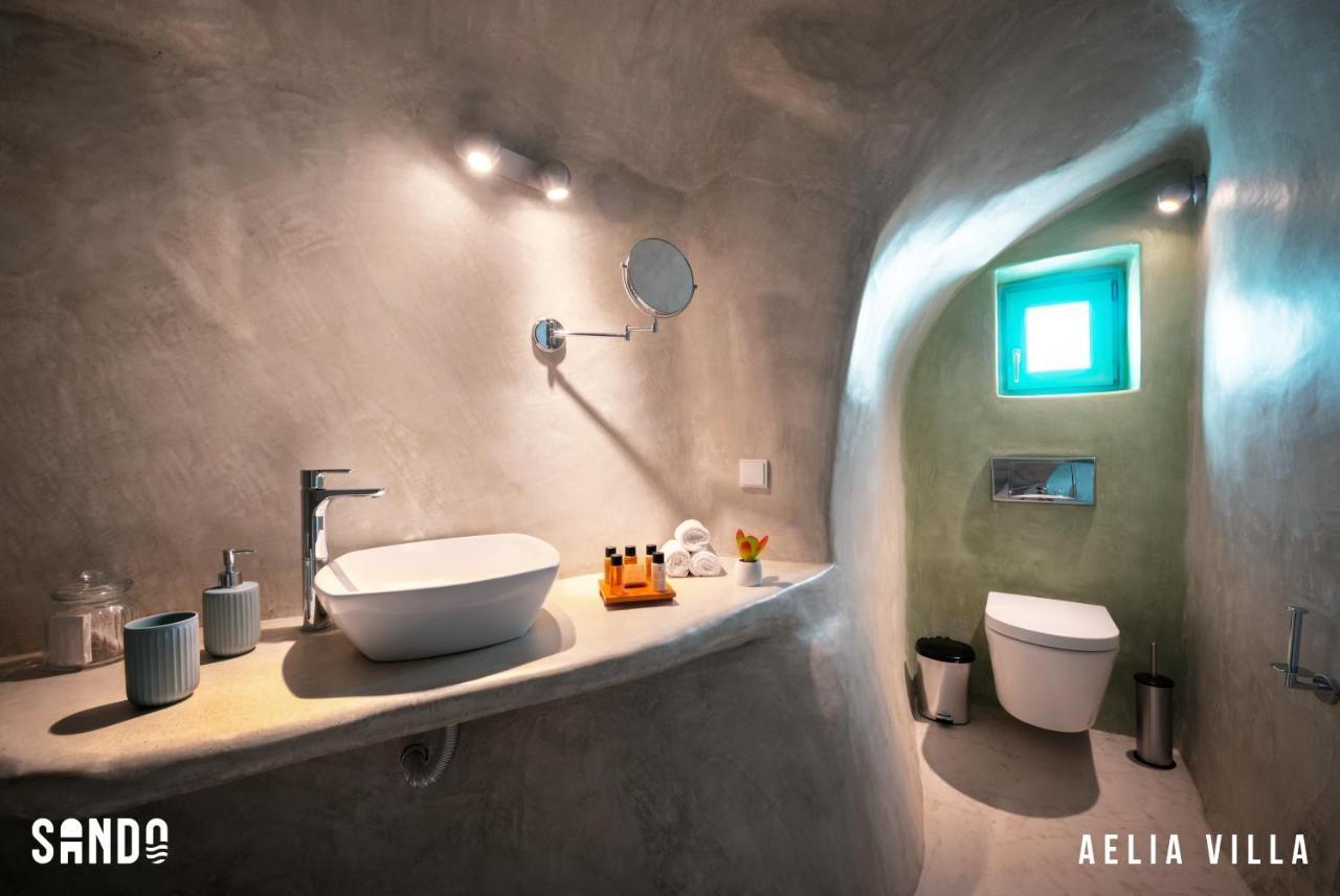 Sando Traditional Cave Villas With Jacuzzi And Sea View Vourvoúlos 外观 照片